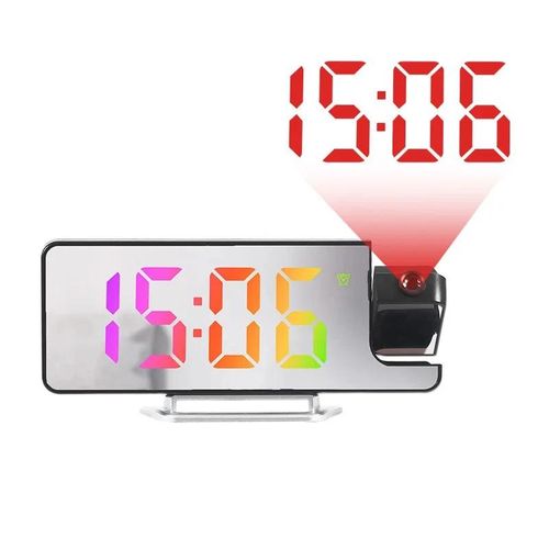 Generic Large-Screen LED Mirror Pro-jection Alarm Clock ,Sensor-Activated Digital Clock - image 4