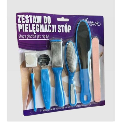 product_image_name-Footcare-10pcs × Professional Pedicure Tools - Salon/Home FootSpa Kit Feet & Nail Care Dirt Deep Feet Cleansing Care Ser ( Blue)-4