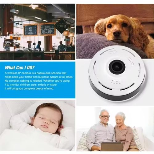 Generic Ceiling Mount Panoramic Fisheye CCTV WiFi Smart Camera - White - image 5