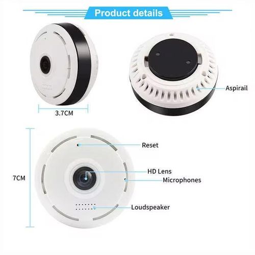 Generic Ceiling Mount Panoramic Fisheye CCTV WiFi Smart Camera - White - image 8