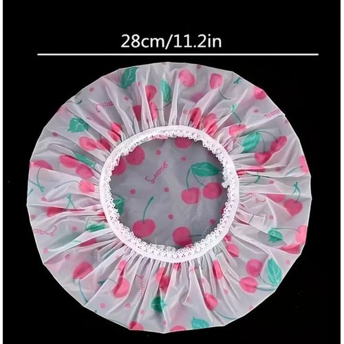 Generic 4pcs Waterproof Floral & Patterned Shower Cap Set – Multi-Color – Reusable Hair Protection - image 5
