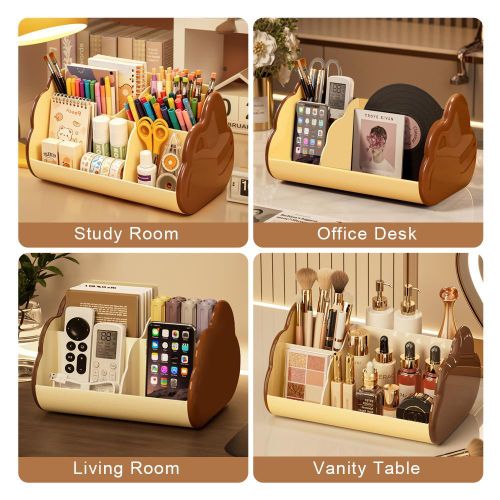 Generic Cute Cloud Shaped Desk Organizer, Multi-Compartment Pen Holder for Office & School Supplies - image 8