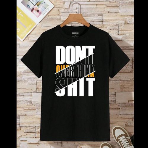 product_image_name-Generic-Ultra-High Quality comfort Unisex T-Shirt with "Don’t Overthink" print- Brown-2