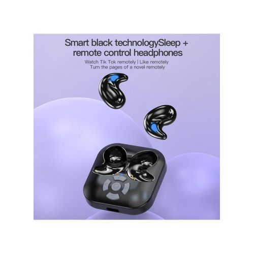 Generic Mini Ultra Thin Wireless Sleep Earbuds Portable Shark Fin - Nude - image 2
