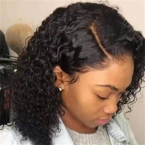 Generic Short Curly Shoulder Length Black Wig - image 2
