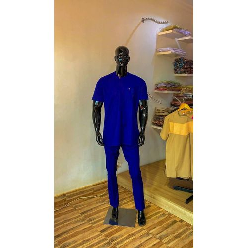 product_image_name-Caftan Art-Men’s Royal Blue Senator / Kaftan Set – Suiting Fabric-2