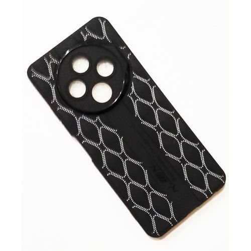 TECNO Spark 30 leather style Back Cover Case Color Black
