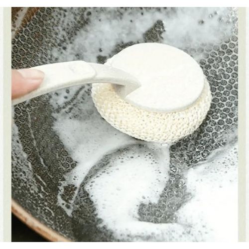 product_image_name-AD GALAXY-Multifunctional Long Handle Steel Scrubber Dish Washing Brush  - Grey-1