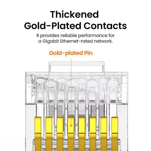 Kashemano CableCreation RJ45 Connectors,  Connector Boots, Network Connector for Solid Wire and Standard Cable, Transparent, 50 Pair - image 5