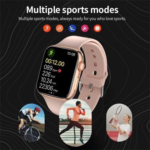 product_image_name-Generic-Full Touch Screen Smart Bluetooth Call Smartwatch - For Android and iOS - Pink-6