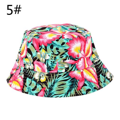 Shop Generic Summer Floral Sun Hat Bucket Funny Summer Holiday Novelty  Beach Outdoor Cap Fishing Hats Sun Protetion for Men Women-Style 5 Online