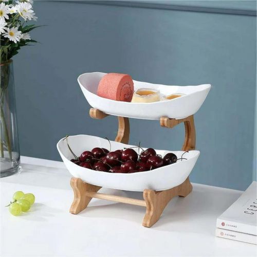 product_image_name-Generic-2-Tier Fruits and Snacks Serving Plate Rack - White-1