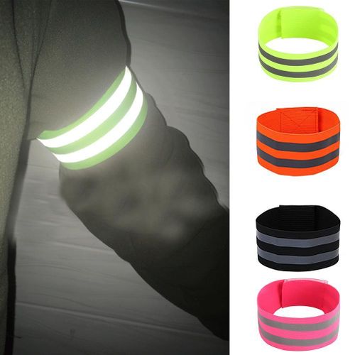 Shop Generic Running Cycling Reflective Strs Warning Armband Reflector  Wristband Bicycle Bind Strap Pants Hand Leg Sport Tape Safety Alert-C black  Online
