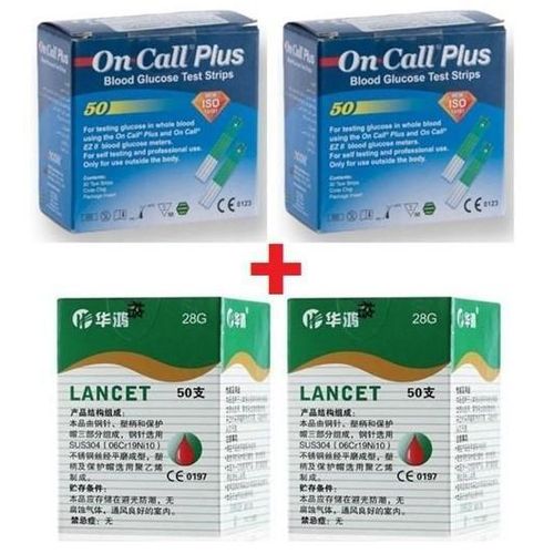 On Call Plus 100 Test Strips And Lancets.