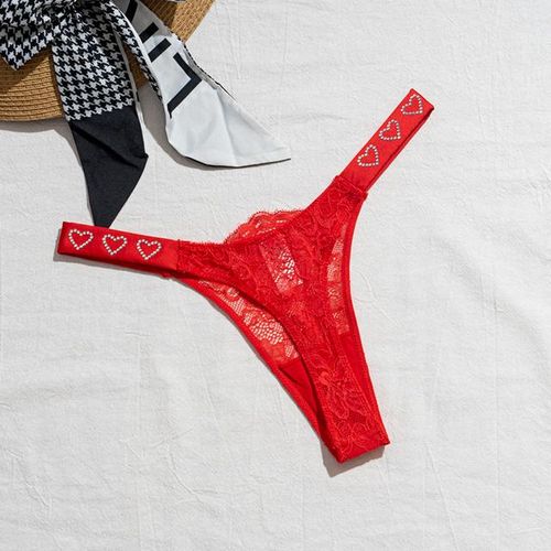 Women's Rhinestone G-string Panties Sexy Lingerie Thong Female