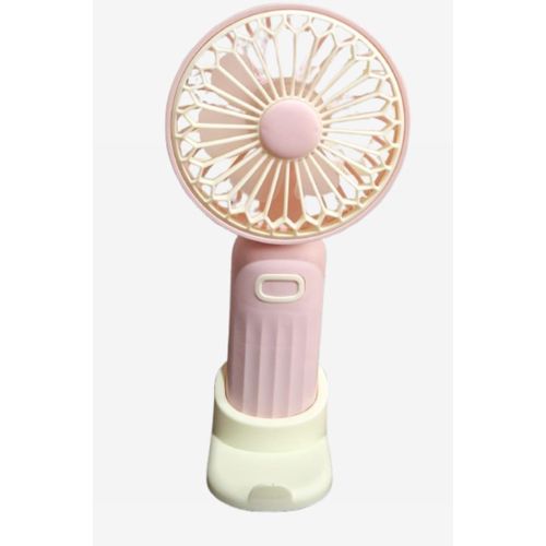 product_image_name-Generic-1pcs × Desktop PowerLand Portable Travel Mini Wedding Hand Fan - USB Type Rechargeable- Pink /Light blue-3