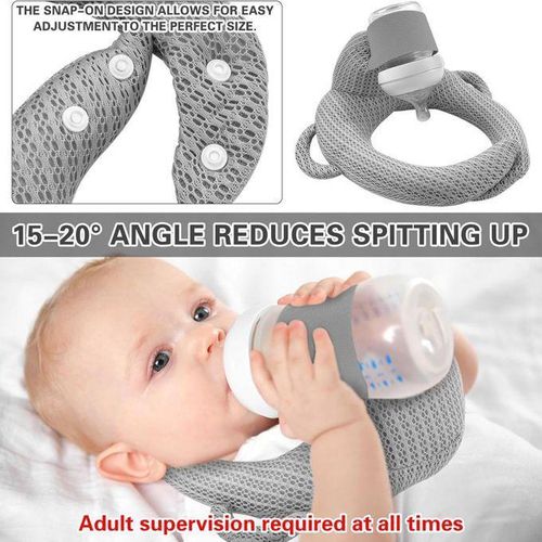 Generic Breathable and adjustable nursing pillow with bottle holder - image 3