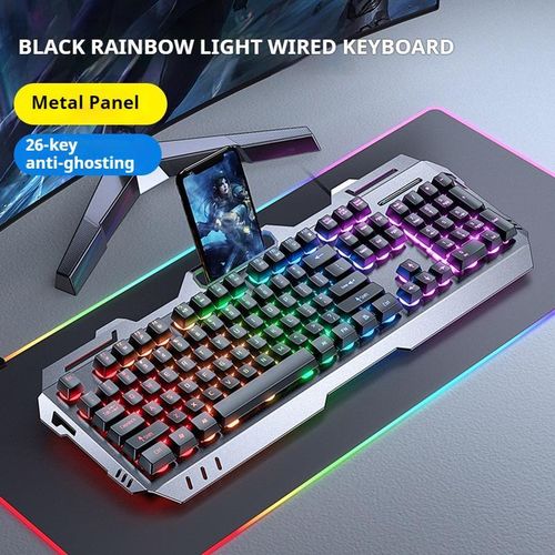 product_image_name-General-GX80 wired backlit keyboard Cool backlight Mechanical feel Ergonomic design Waterproof and dustproof Used for office and games-8