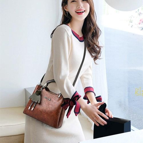 Genetic Woman Leather Handbag -Brown - image 3