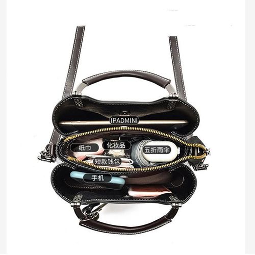 Genetic Woman Leather Handbag -Brown - image 4