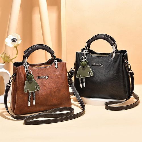 Genetic Woman Leather Handbag -Brown - image 5