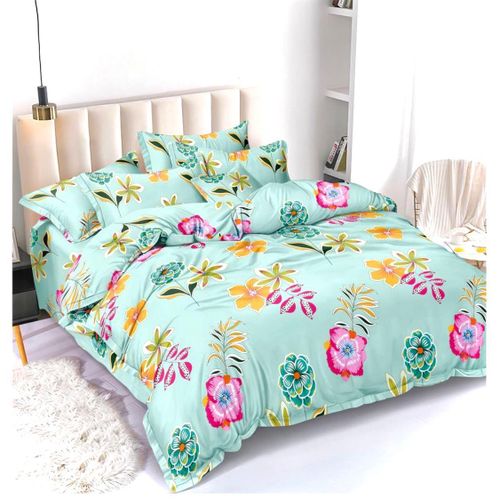 Spice Bedsheets Kingsize Bedsheet- 4 pieces- Green
