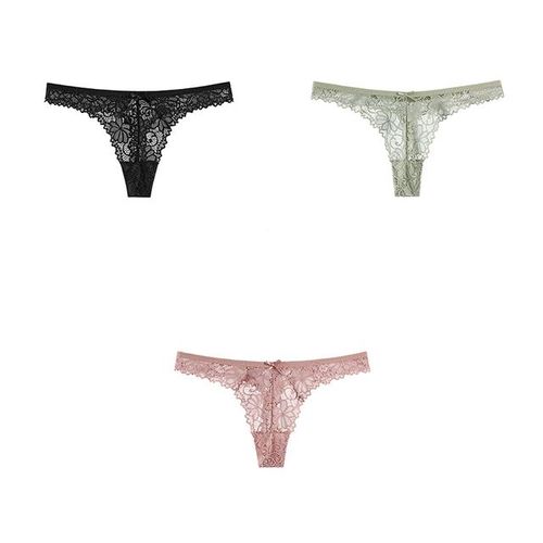 Colorful Sexy Lace Thongs Seamless Women Soft Lingeries Low-Waist