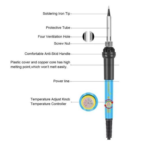 Generic Adjustable Temperature Electric Soldering Iron 60W Soldering Iron Welding Solder Repair Tool - image 4