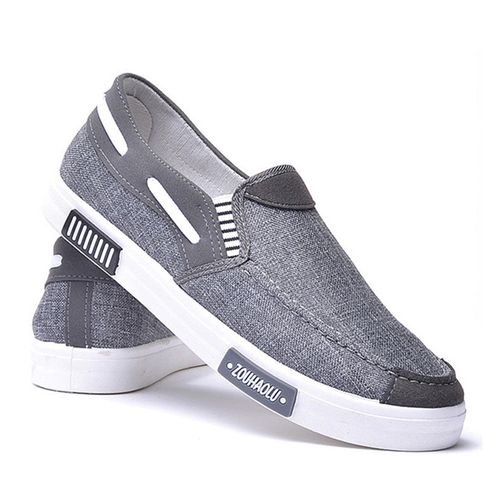 Shop Fashion Men's Sneakers Casual Canvas Shoes Sport - Gray Online ...