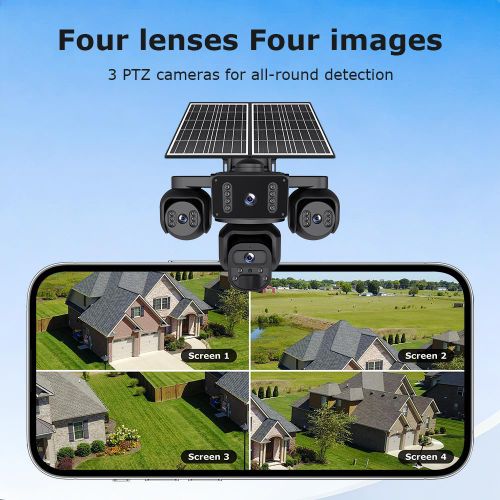Generic 4 Lens 4G Solar Security Camera - image 4