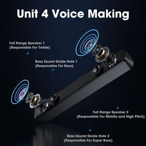 Generic Home Theater Audio System, Bluetooth Speaker, 4D Surround Soundbar, Computer Speaker - image 7