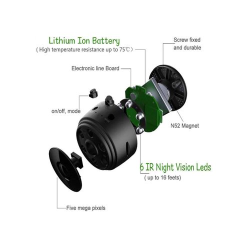 Generic 1080P HD Mini Wireless WiFi Security Camera with Night Vision & Motion Detection - Black - image 6