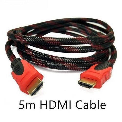 Generic Cable - HDMI - HD - High Speed / Ethernet - V1.4 4K 3D - 5 M - Red/Black