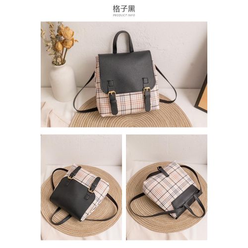 Fashion Plaid Mini Backpack – Sweet Style Double-Shoulder Bag - image 4