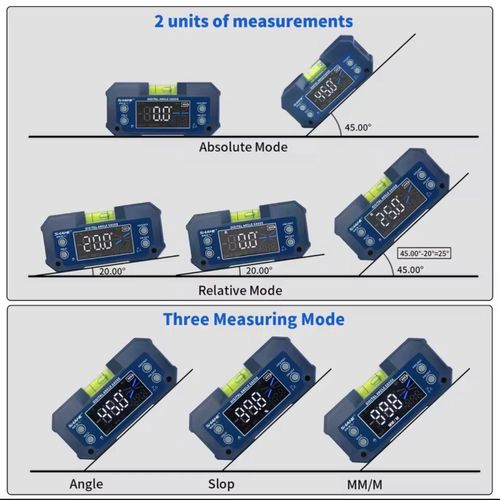 Digital Mini Magnetic Level Gauge Inclinometer Rechargeable - image 4