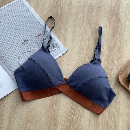 Buy online Blue Cotton Regular Bra from lingerie for Women by