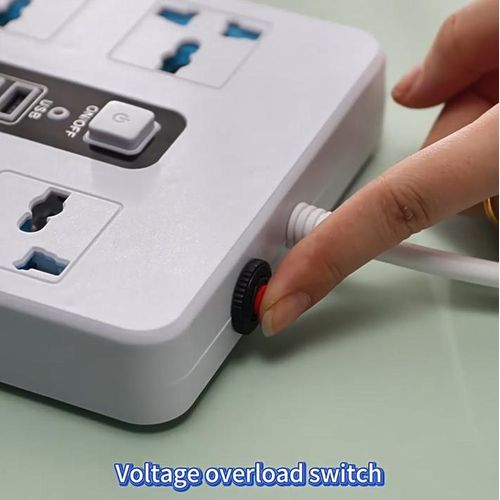 product_image_name-Generic-Power Strip with USB C, Universal Extension Cord with 6 Wide AC Outlets,1 pd and 5 USB Ports, 110-220v, Wall Mount International Plug Extender for Overseas Travel Work-6