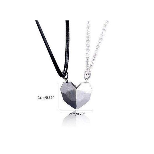 product_image_name-Fashion-Magnetic Couple Heart Pendant Necklace Alloy Split Heart Necklace with Leather Cord & Chain Couple Jewelry Gift-8
