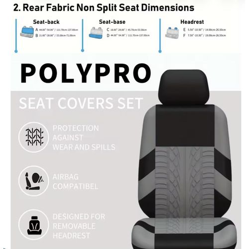 product_image_name-Brand-Car Seat Cover Full Set Front Split Rear Bench For Car Universal Cloth SUV Sedan Van Automotive Interior Covers-6