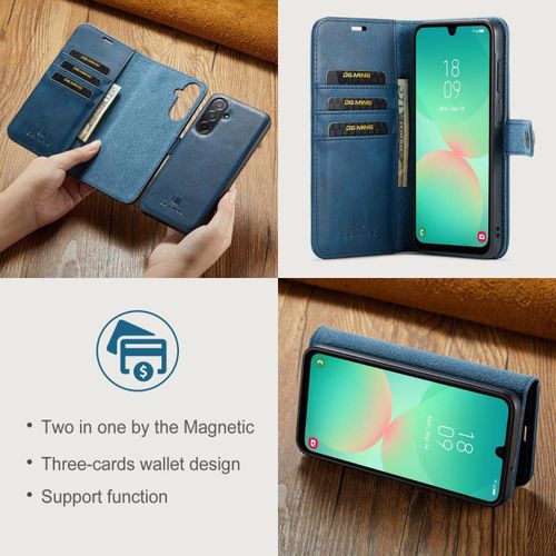 DG Ming (2in1) Phone Case, Compatible With Galaxy A26 Phone, Magnetic Detachable Flip Leather Phone Case With Wallet - Blue - image 3