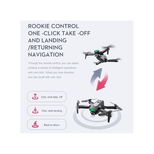 product_image_name-Generic-Quadcopter Mini Foldable 4CH RC Drone - HD Single-Lens Remote Control LED RC - With 1 Battery- Black-8