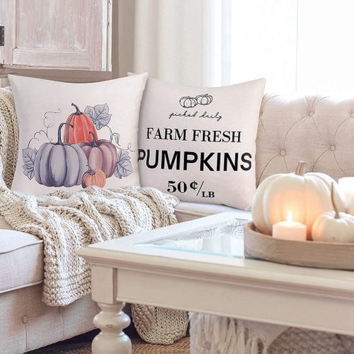 Picked Daily Farm Fresh Pumpkin Pillow Cover 18x18 inch