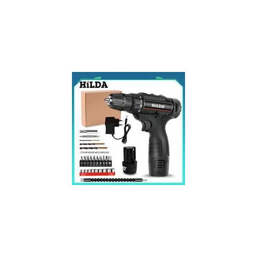 Generic HILDA 12V Impact Cordless Drill Power Tools Wireless Drills Rechargeable Drill Set