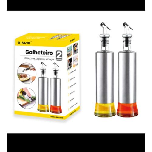 Generic 2-piece glass oil dispenser set- 300ml x2