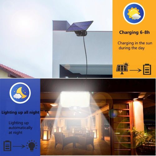 product_image_name-addigoes-Solar Lights for Outside, 4600Lum 234 LED Solar Lights Outdoor, Motion Sensor Dusk to Dawn Solar Powered Security Flood Light, Split 16.5ft Cable for Wall Shed Garden -3