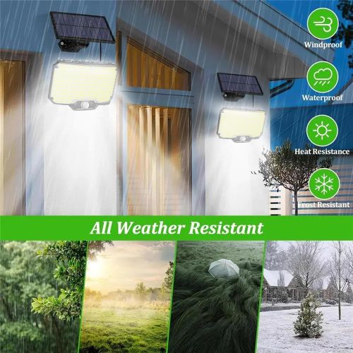 product_image_name-addigoes-Solar Lights for Outside, 4600Lum 234 LED Solar Lights Outdoor, Motion Sensor Dusk to Dawn Solar Powered Security Flood Light, Split 16.5ft Cable for Wall Shed Garden -4