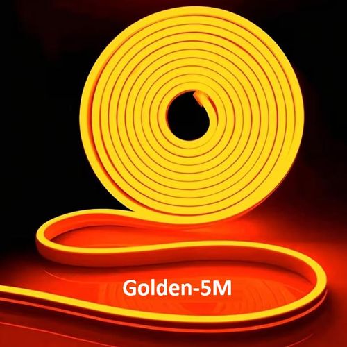 product_image_name-Generic-5M/16.4FT Golden Waterproof Flexible LED Light Strip,Interior Exterior Car Truck Styling  Glow String Tube - With EU Plug - For Indoor and Outdoor Decoration-1