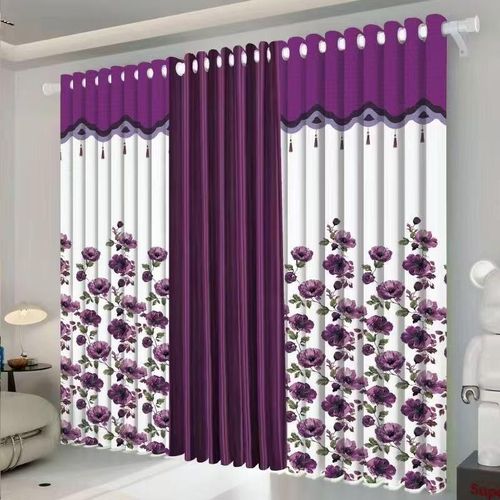 Shop A Design 3 In 1 High Quality Print Floral Heavy Curtains ...