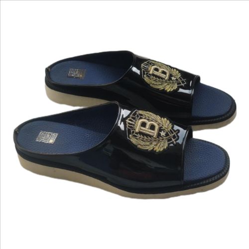 product_image_name-Generic-Men's Casual Mirror Leather Half-Shoes - Black-1