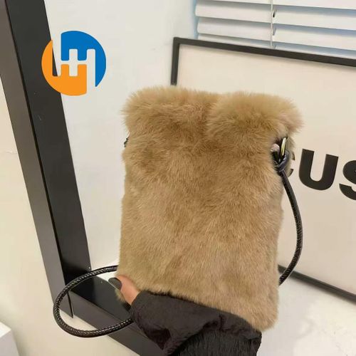 product_image_name-HUAHUA-Popular plush bag crossbody bag mini phone square bag outdoor small bag fashionable storage versatile niche-1